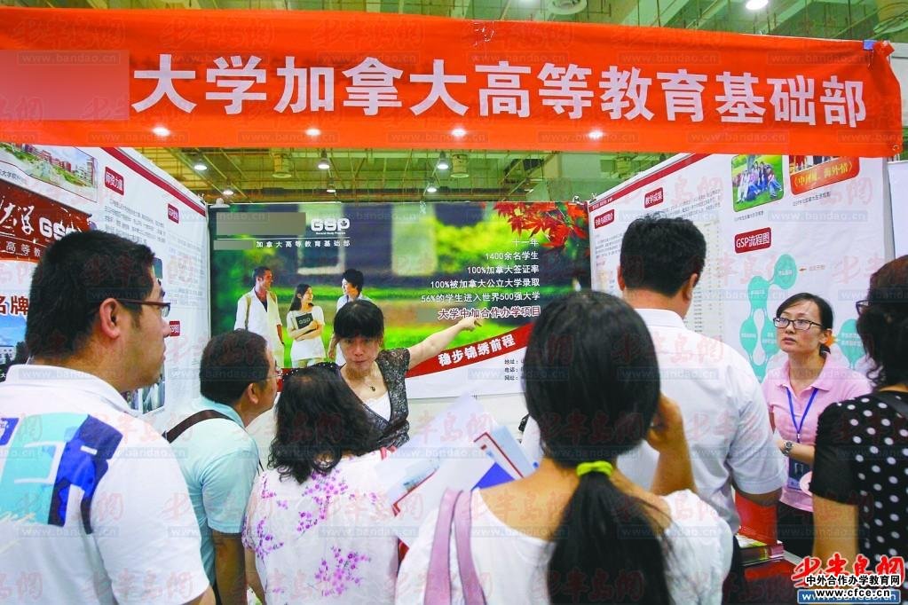 高招咨询会上的合作办学项目一度很受关注。(资料图片)